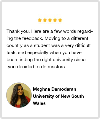 Student review Meghna Damodaran